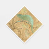 Chameleon (hagedis) (reptiel) (Mughal Art) (Aziati Servet (Hoek)