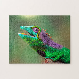 Chameleon Head Close, Jigzaag Puzzle Legpuzzel