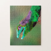 Chameleon Head Close, Jigzaag Puzzle Legpuzzel (Verticaal)