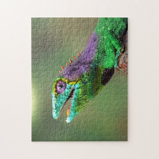 Chameleon Head Close, Jigzaag Puzzle Legpuzzel (Verticaal)