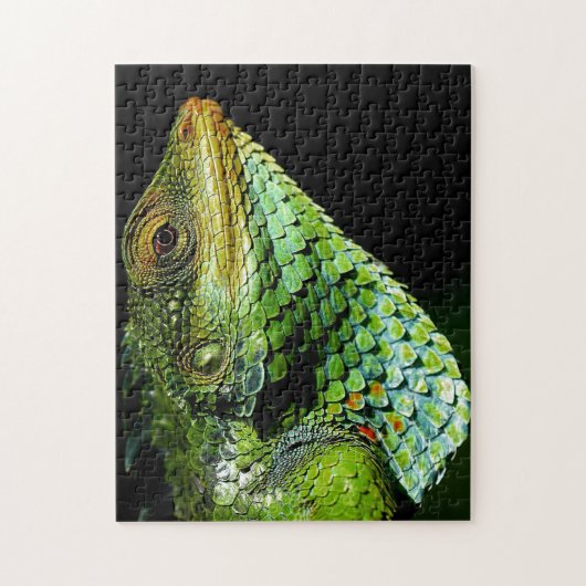 Chameleon Head Close, Jigzaag Puzzle Legpuzzel (Verticaal)