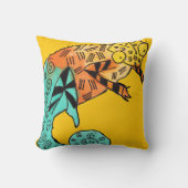 Chameleon inkt Gele kind kussen (Voorkant)