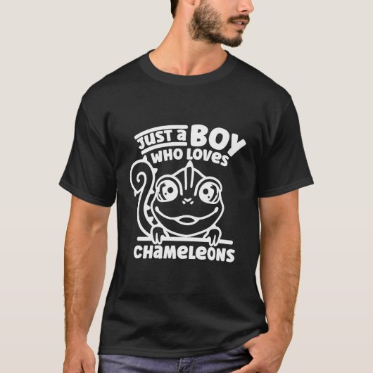 Chameleon is gewoon een jongen die van Chameleons T-shirt (Voorkant)