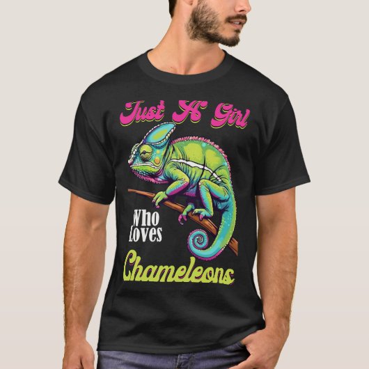 Chameleon is gewoon een meisje dat van Chameleons T-shirt (Voorkant)