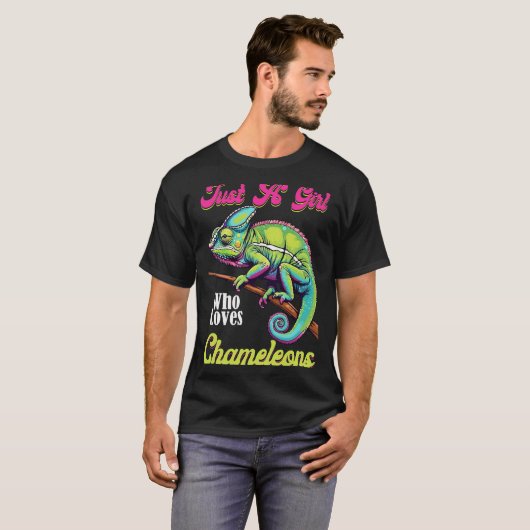 Chameleon is gewoon een meisje dat van Chameleons  T-shirt (Voorkant volledig)