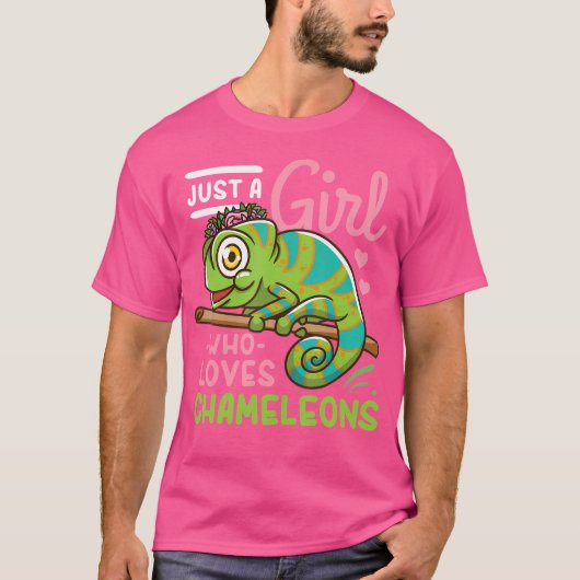 Chameleon is gewoon een meisje dat van Chameleons T-shirt (Voorkant)