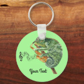 Chameleon Jazz Saxophone - aangepaste tekst Sleutelhanger (Voorkant)