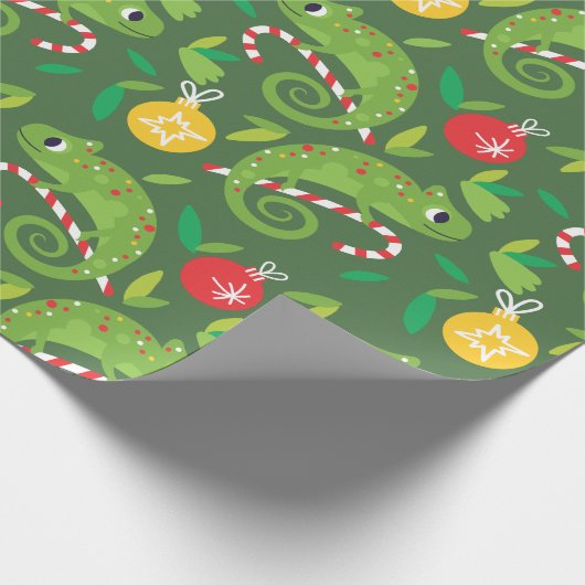 Chameleon-kerstwrapppapier Cadeaupapier (Hoek)