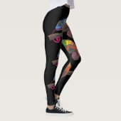 CHAMELEON LIZARD ART ART YOGA PANTS LEGGINGS (Rechts)