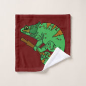 Chameleon Lizard Bad Handdoek (Wasdoekje)