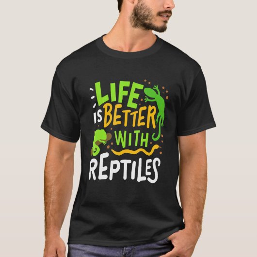 Chameleon Lizard Iguana Reptiles Terrarium T-shirt (Voorkant)