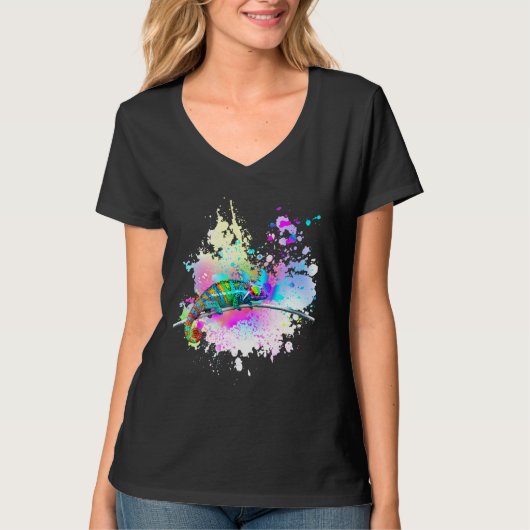 Chameleon Lizard Rainbow Heart Love Glasses Sungla T-shirt (Voorkant)