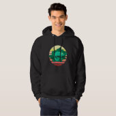 Chameleon Lizard Retro Sunset Reptiles Hoodie (Voorkant volledig)
