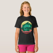 Chameleon Lizard Retro Sunset Reptiles T-shirt (Voorkant volledig)