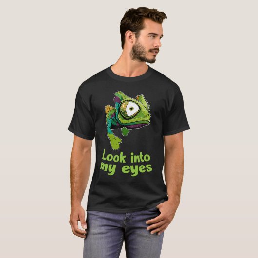 Chameleon  Look Itno My Eyes Chamaeleonidae  1 T-shirt (Voorkant volledig)