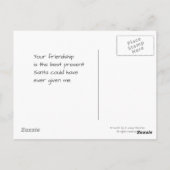 Chameleon met Kerstmis. Briefkaart (Achterkant)