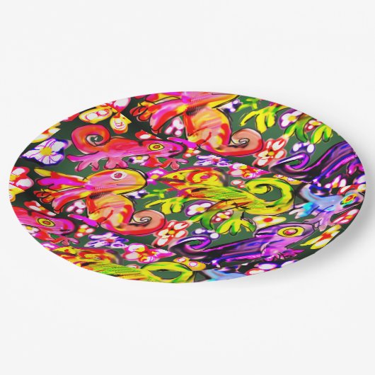 Chameleon mix Color Papieren Bordje (Gekanteld)