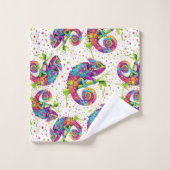 Chameleon Paint Vlekken Waterverf Style Bad Handdoek (Wasdoekje)