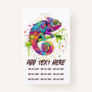 Chameleon Paint Vlekken Waterverf Style Badge