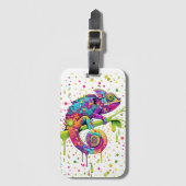 Chameleon Paint Vlekken Waterverf Style Bagagelabel (Voorkant (verticaal))