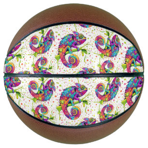 Chameleon Paint Vlekken Waterverf Style Basketbal