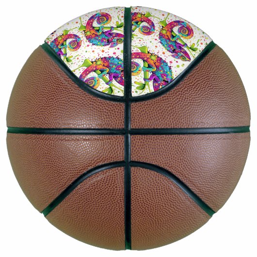 Chameleon Paint Vlekken Waterverf Style Basketbal (Rechts)