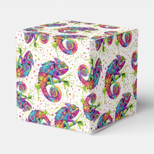 Chameleon Paint Vlekken Waterverf Style Bedankdoosjes (Achterkant)
