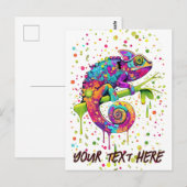 Chameleon Paint Vlekken Waterverf Style Briefkaart (Voorkant / Achterkant)