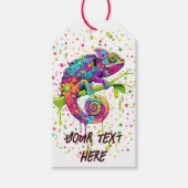 Chameleon Paint Vlekken Waterverf Style Cadeaulabel (Voorkant)