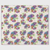 Chameleon Paint Vlekken Waterverf Style Cadeaupapier (Vlak)