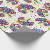 Chameleon Paint Vlekken Waterverf Style Cadeaupapier (Hoek)