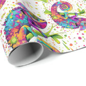 Chameleon Paint Vlekken Waterverf Style Cadeaupapier (Rol Hoek)