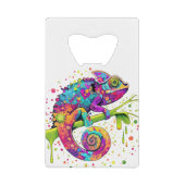 Chameleon Paint Vlekken Waterverf Style Creditkaart Flessenopener (Voorkant)