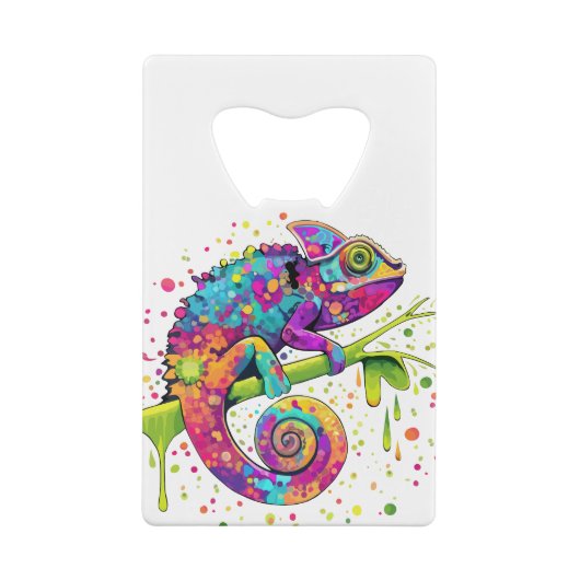 Chameleon Paint Vlekken Waterverf Style Creditkaart Flessenopener (Achterkant)