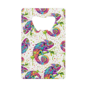 Chameleon Paint Vlekken Waterverf Style Creditkaart Flessenopener