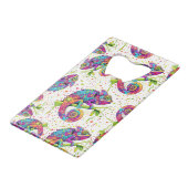 Chameleon Paint Vlekken Waterverf Style Creditkaart Flessenopener (Voorkant Gekanteld)