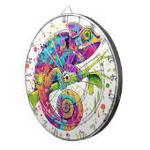 Chameleon Paint Vlekken Waterverf Style Dartbord (Voorkant Rechts)
