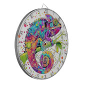 Chameleon Paint Vlekken Waterverf Style Dartbord (Voorkant Links)