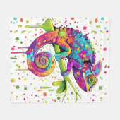 Chameleon Paint Vlekken Waterverf Style Fleece Deken (Voorkant (Horizontaal))
