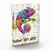Chameleon Paint Vlekken Waterverf Style Fotoblokken (Links)