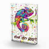 Chameleon Paint Vlekken Waterverf Style Fotoblokken (Rechts)