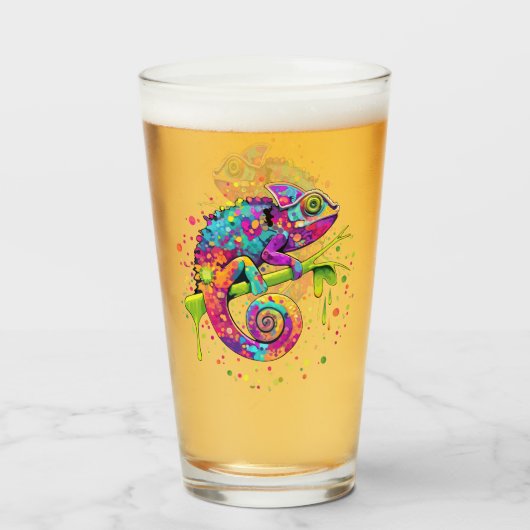 Chameleon Paint Vlekken Waterverf Style Glas (Voorkant gevuld)