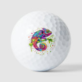 Chameleon Paint Vlekken Waterverf Style Golfballen (Voorkant)