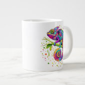 Chameleon Paint Vlekken Waterverf Style Grote Koffiekop (Voorkant rechts)
