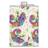 Chameleon Paint Vlekken Waterverf Style Heupfles (Achterkant)