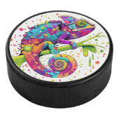 Chameleon Paint Vlekken Waterverf Style Hockey Puck (3/4)