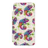 Chameleon Paint Vlekken Waterverf Style Incipio iPhone Portemonnee Hoesje (Voorkant Agenda)