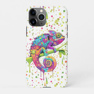 Chameleon Paint Vlekken Waterverf Style iPhone 11Pro Hoesje