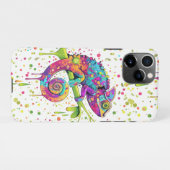 Chameleon Paint Vlekken Waterverf Style iPhone Hoesje (Achterkant horizontaal)