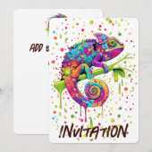 Chameleon Paint Vlekken Waterverf Style Kaart (Voorkant / Achterkant)